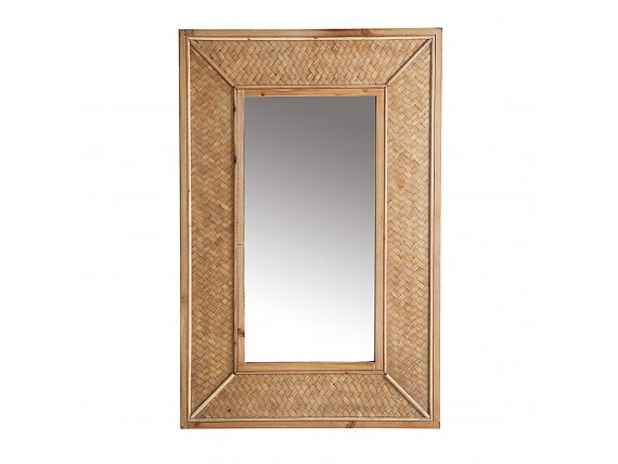 Espejo con marco de madera de abeto