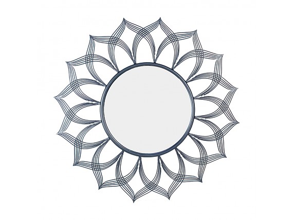 Espejo flor de metal