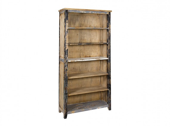 Estanteria rustica de madera envejecida - Estanterias online