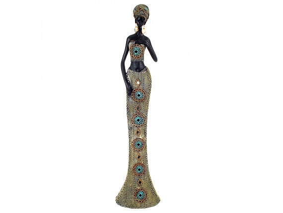 Estatua africana mujer Masai 62 cm