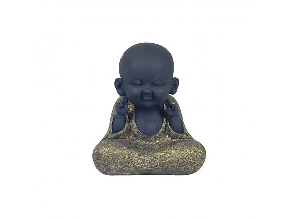 Figura Buda bebé con dedos cruzados