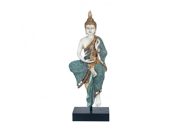 Figura de Buda meditando sobre una base negra