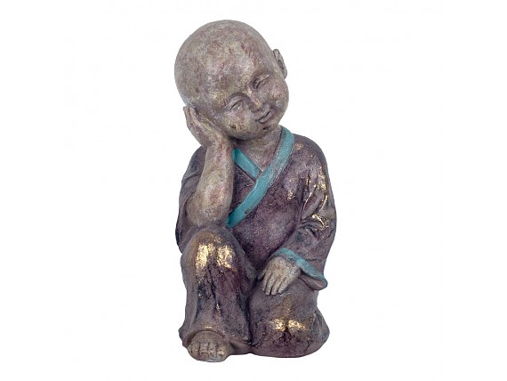 Figura de Buda pequeño durmiendo sobre mano