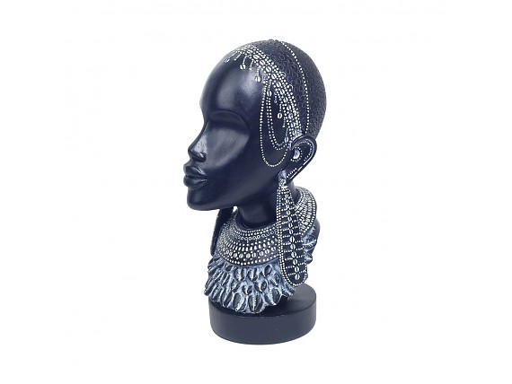 Estatua de resina cabeza mujer africana