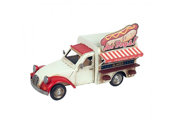 Figura decorativa coche clásico hot dogs
