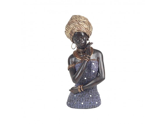 Figura decorativa africana mujer etnica