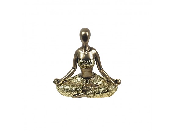 Figura decoración mujer meditando