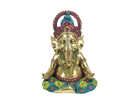 Figura decorativa Ganesha meditando