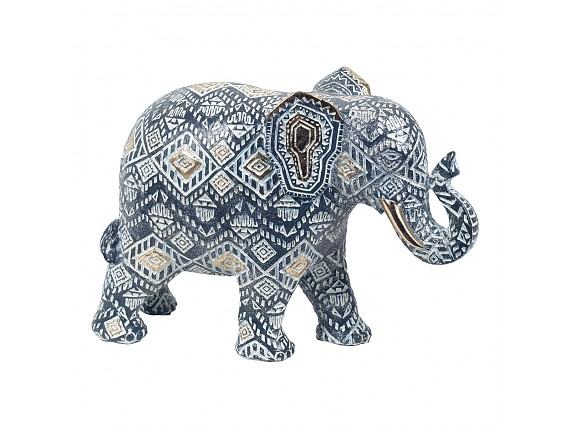 Figura elefante africano decoración exótica 27cm