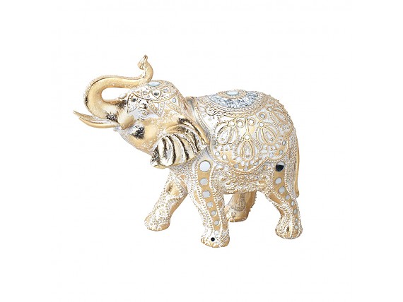 Figura elefante oriental dorado de reisna