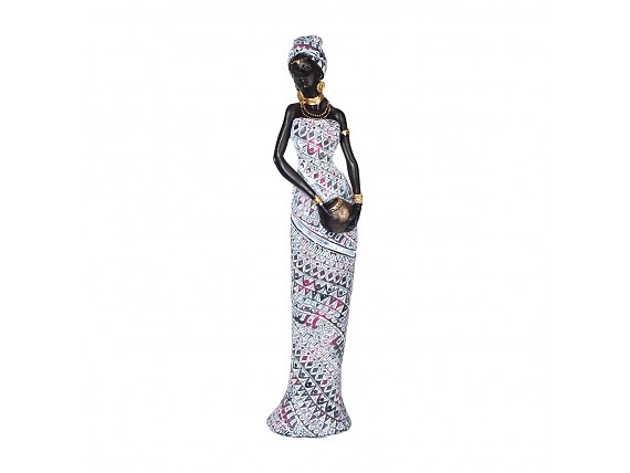 Figura mujer africana vestido étnico