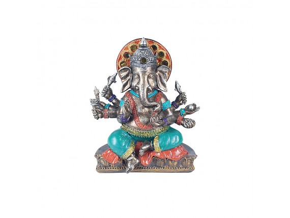 Figura pequeña de diosa Ganesha en resina de colores