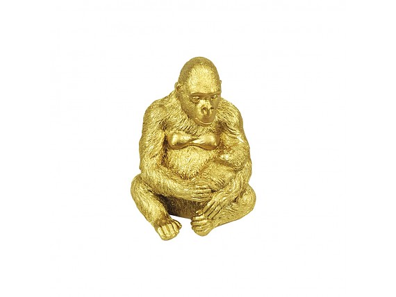 Figura de resina mono dorado