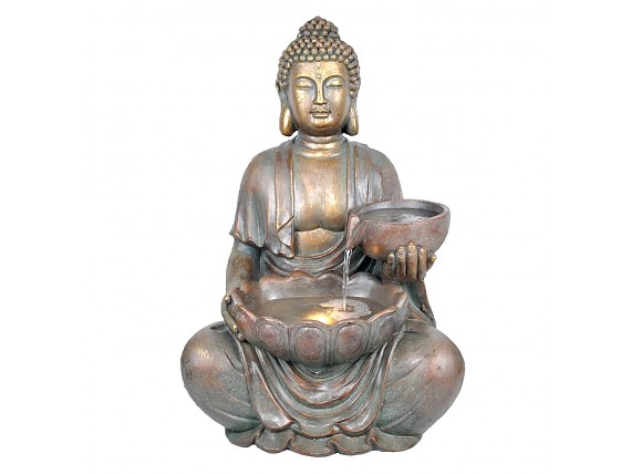 Fuente grande de estatua Buda iluminada para interior