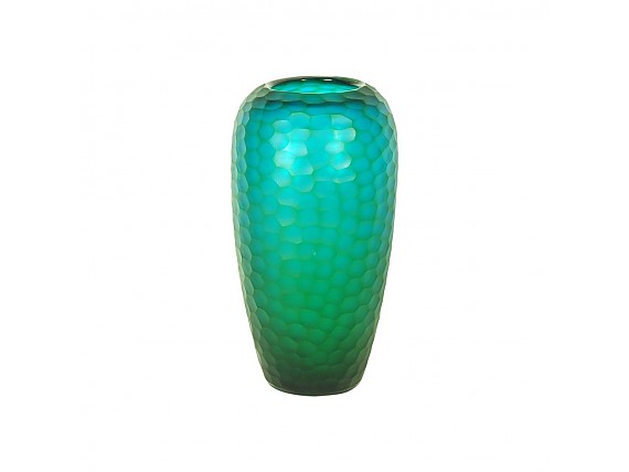 Jarrón de cristal verde 36,5 cm