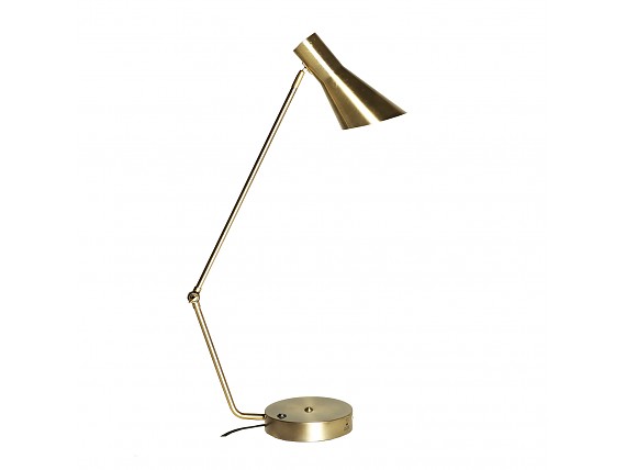 Lámpara flexo dorado para mesa estilo vintage