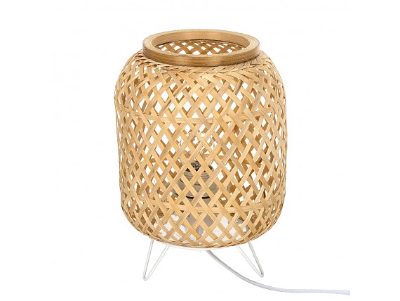 Lámpara de mesa de bambú