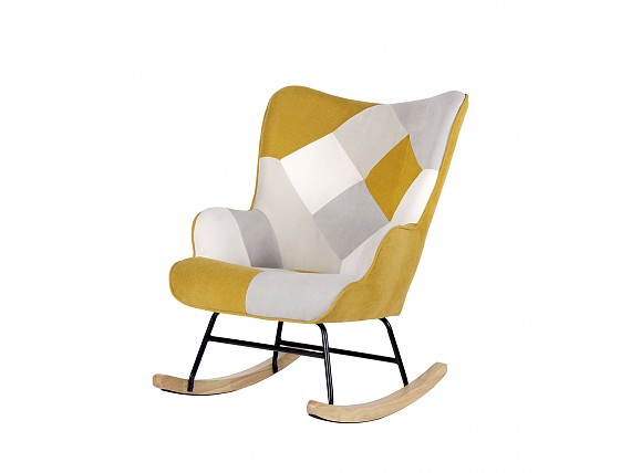 Mecedora con estampado patchwork