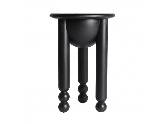 Mesa auxiliar de abedul negro con patas originales