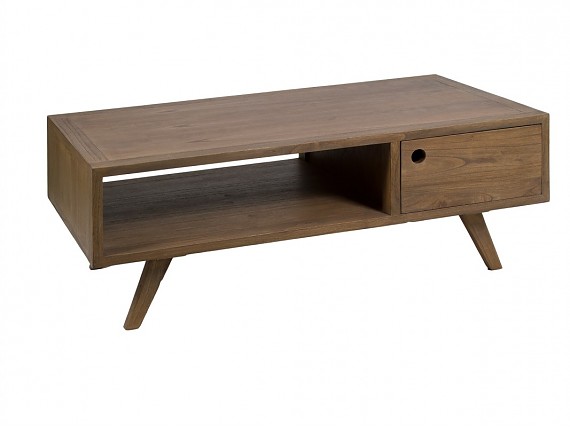 Mesa de centro zen de madera de mindi Amara 