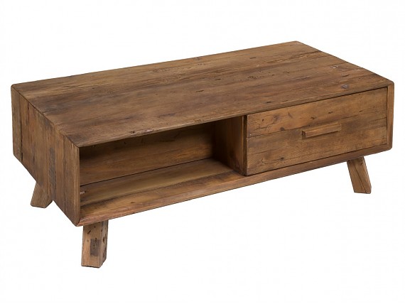  Mesa de centro de madera pequeña mesa de centro para sala de  estar, mesa baja de madera con cajones, mesa de té mesa de comedor baja  (color madera, tamaño: 31.5 x