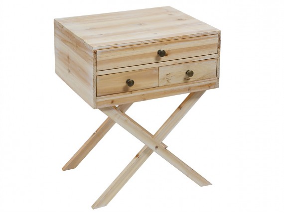 Mesita Country chic de madera de abeto