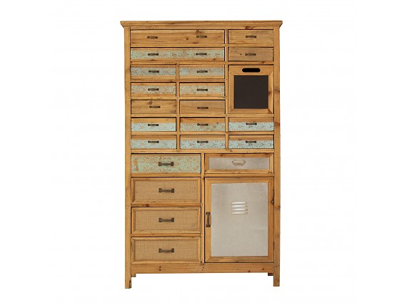 Mueble cajonero grande estilo rústico de madera abeto