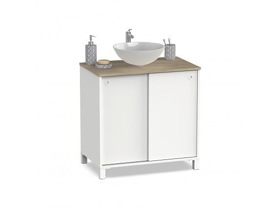 Mueble de baño con lavabo sobre encimera Sella