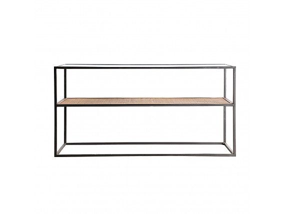 Mueble para TV minimalista con estructura de hierro