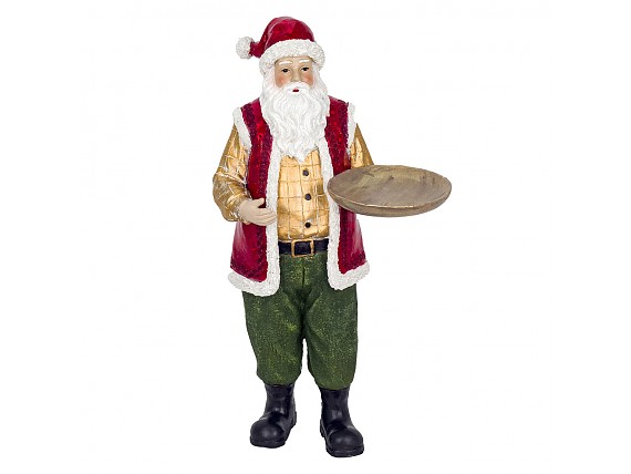 Figura Papá Noel con bandeja