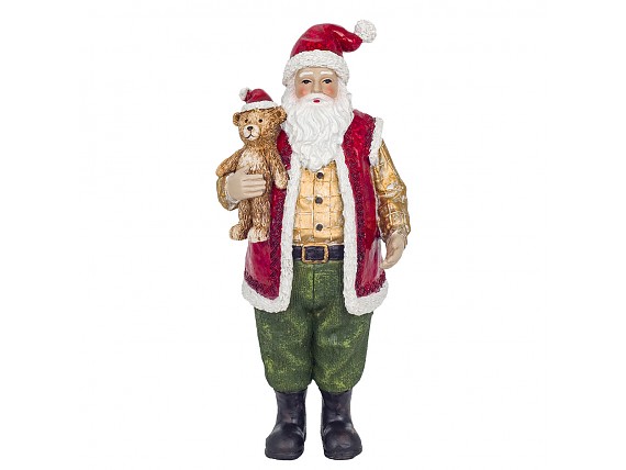 Papá Noel con osito de peluche