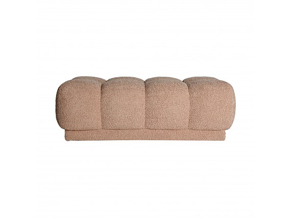 Pie de cama redondeado de algodón bouclé