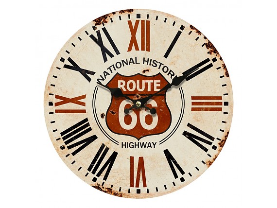 Reloj pared Highway Route 66 números romanos