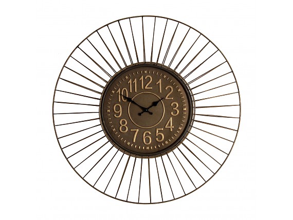 Reloj de pared industrial hierro efecto envejecido