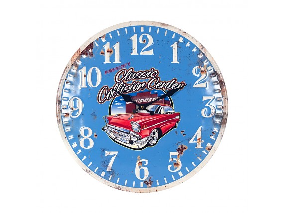Reloj de pared vintage de hierro efecto envejecido coche