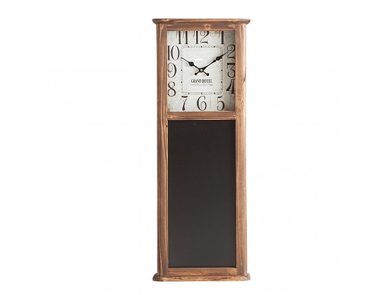 Reloj de pared vintage de madera y hierro