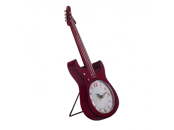 Reloj sobremesa guitarra roja