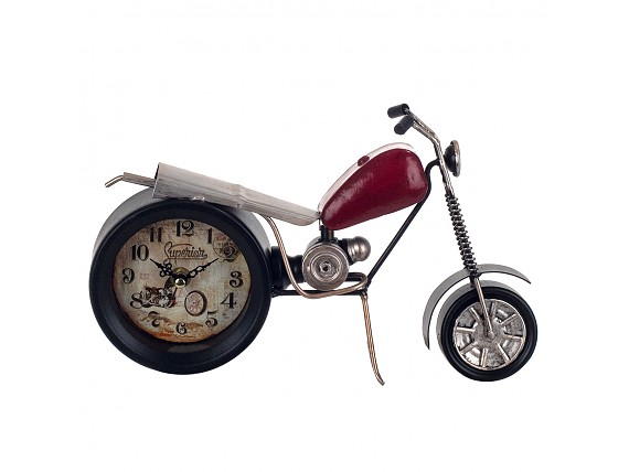 Reloj sobremesa moto vintage de metal