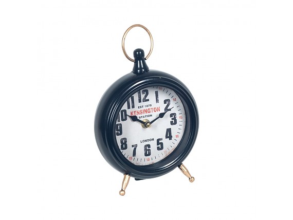 Reloj sobremesa redondo con patas o para colgar 25x16,5cm.
