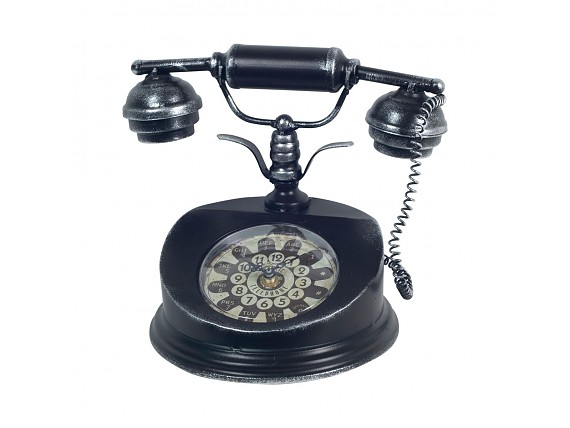 Reloj teléfono de sobremesa decoración vintage