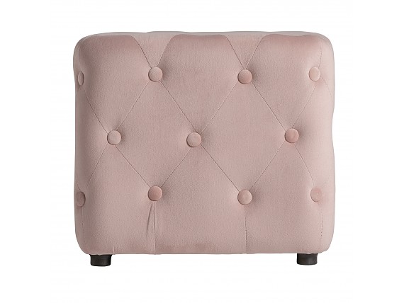 Reposapiés cubo de estilo capitoné rosa