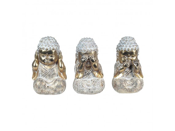 Set de 3 figuritas de Buda no ve, oye, habla