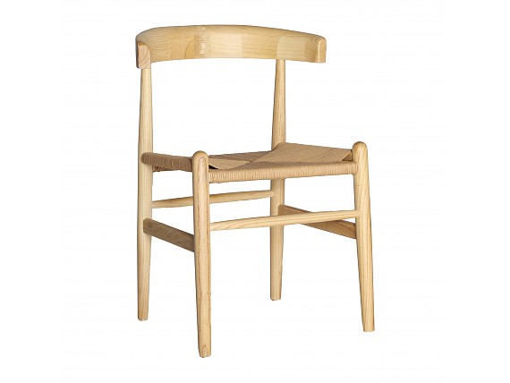 Silla de madera de olmo y cuerda