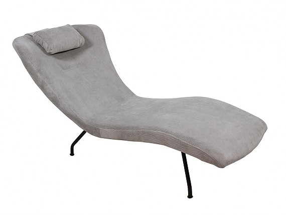 Sillón Chaise Longue moderno tapizado gris