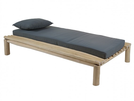 Banqueta de madera sin respaldo para interior o exterior