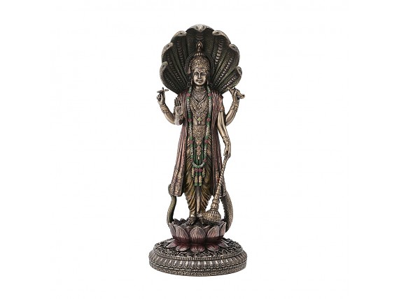 Vishnu con serpiente figura de resina