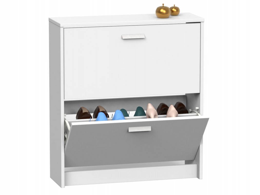 Mueble zapatero armario recibidor blanco 2/3 compartimentos